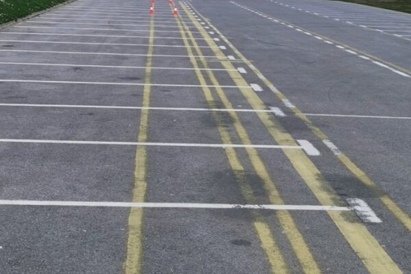 Prometno vježbalište autoškole Herz, izbjegavanje čunjeva